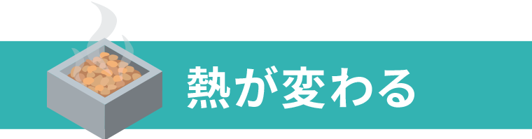 熱が変わる